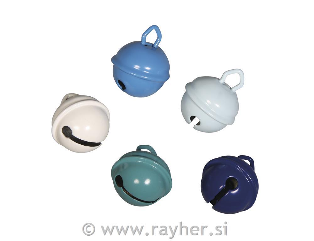 Kraguljčki kovinski modre barve, 15mm, 5 kos