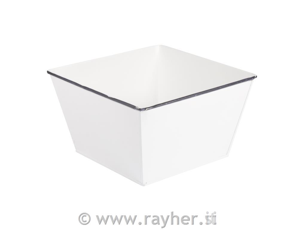 Zinc container, b:11x11/t:15x15/h9cm