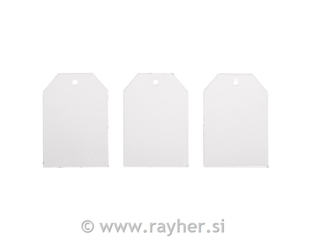 Vintage metallic tag, 4.5x6.5cm, set 3pcs