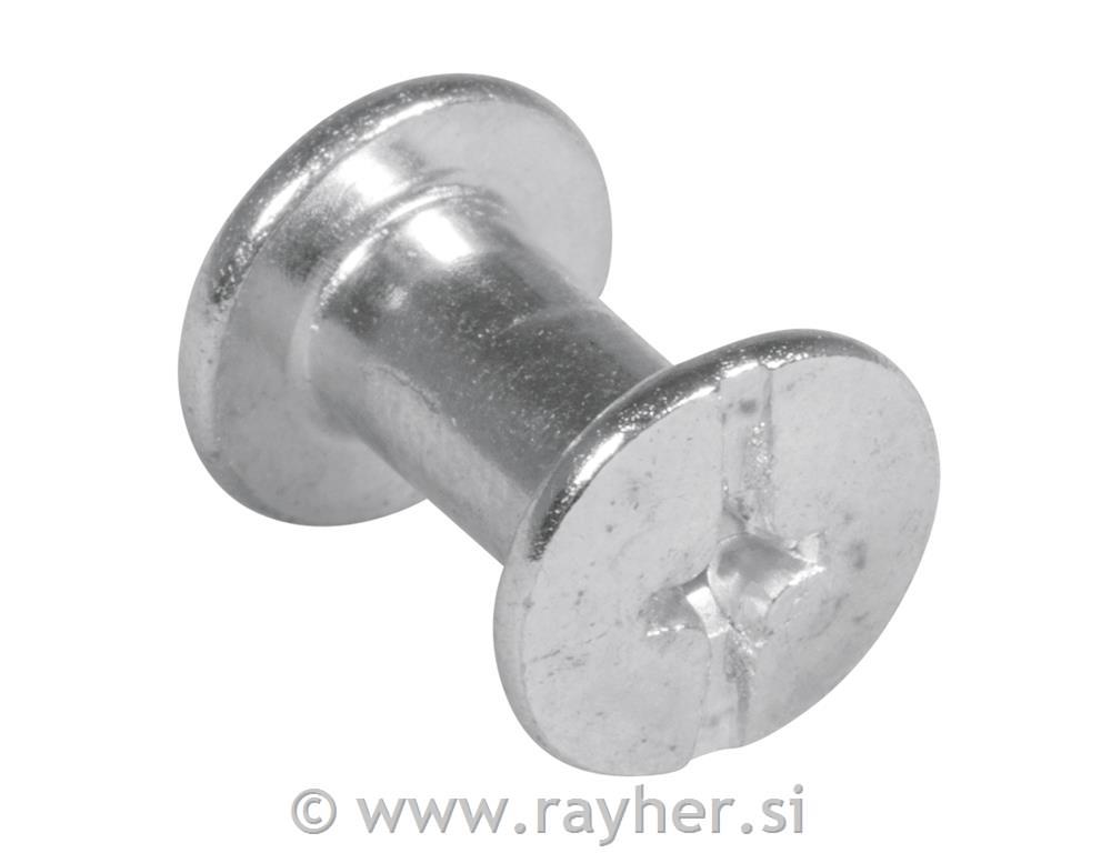 Pritrdilni vijaki, srebrni, 1,1 cm 8 kosov