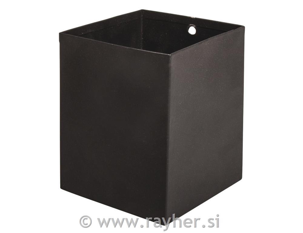 Kovinski lonček, črn, 8x8x10cm