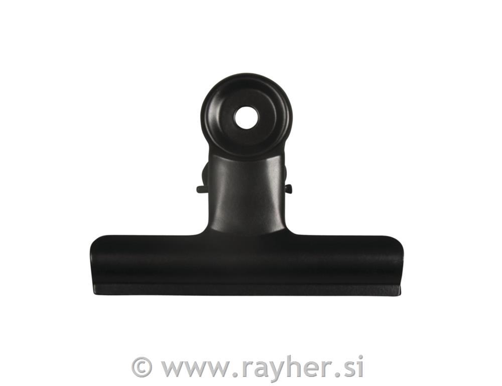 Metallic paper clamp, strong hold9x7x4cm, tab-bag 1pcblack