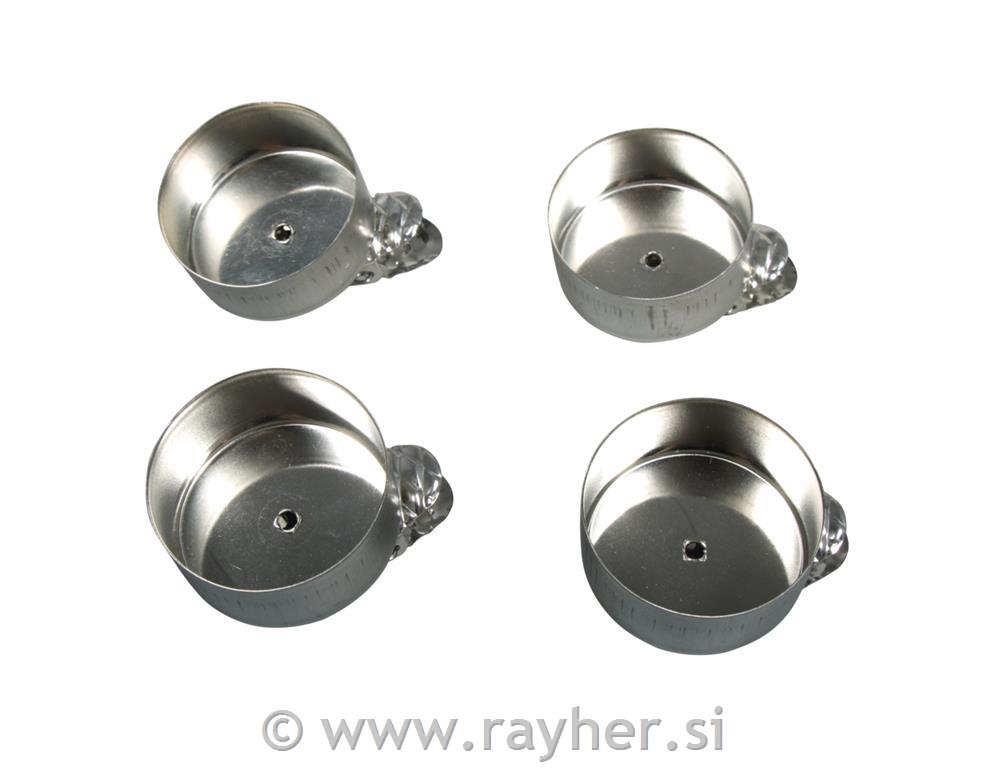 X-mas tree candle holder for tealightstab-bag 4pcssilver