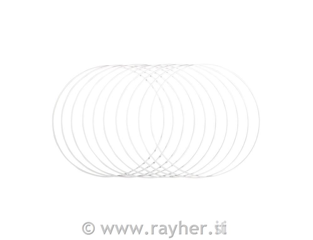 Metal rings coated, 30cm o, white, box 1