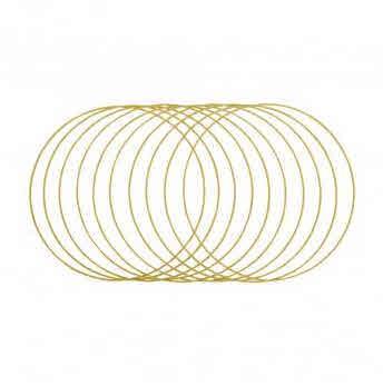 Metal rings coated, 30cm o, gold, box 10