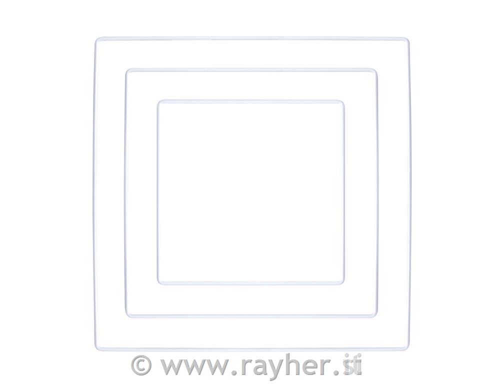 Metal rings coated, white set 3