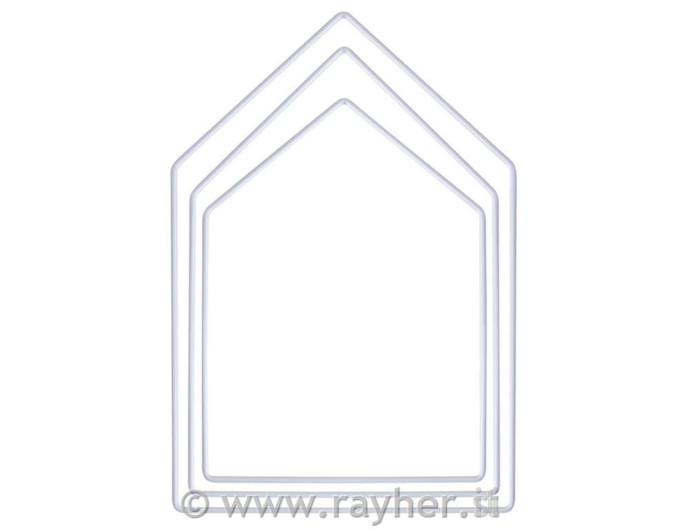 Kovinski obroči, hiška, beli set 3