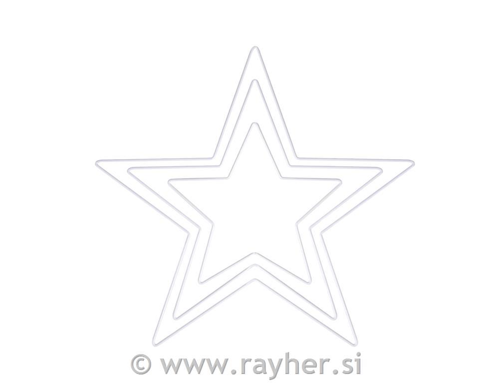 Kovinski obroči, zvezda, beli set 3