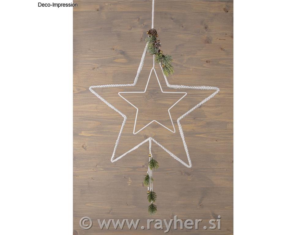 Kovinski obroči, zvezda, beli set 3