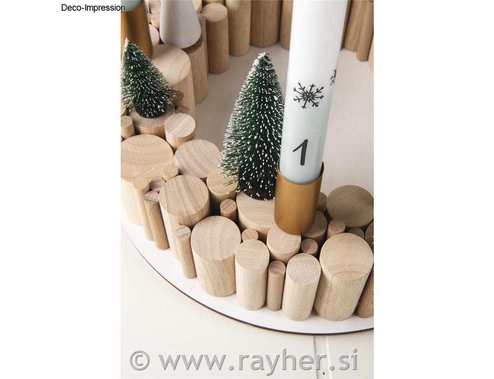 Svečnik za visoke sveče 2,3cm, višina 5 cm, zlat, set 2