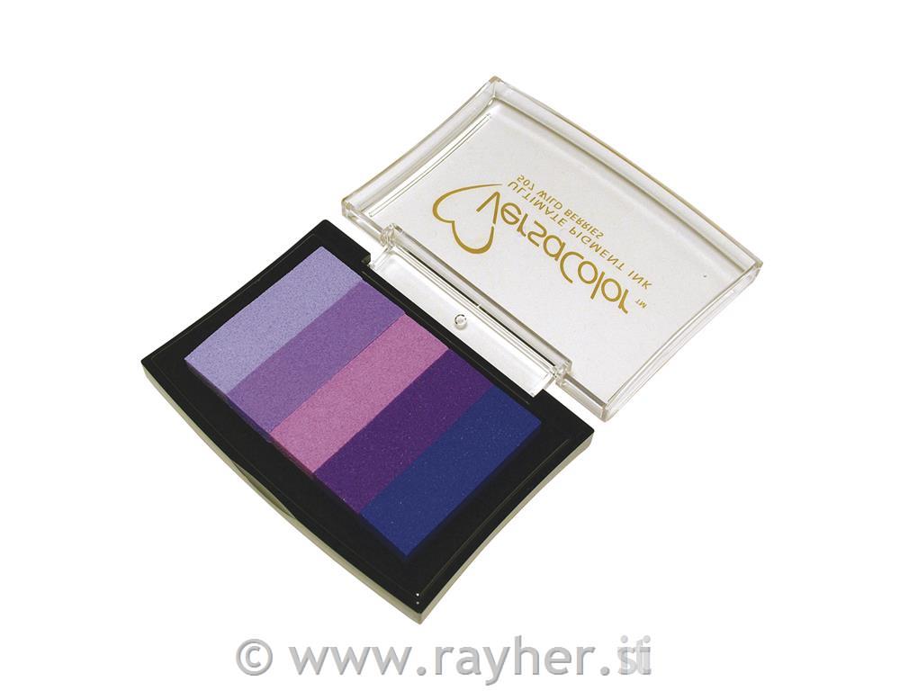 Blazinice za žig "Versacolor", vijolične barve, 5 barv, 4,7x