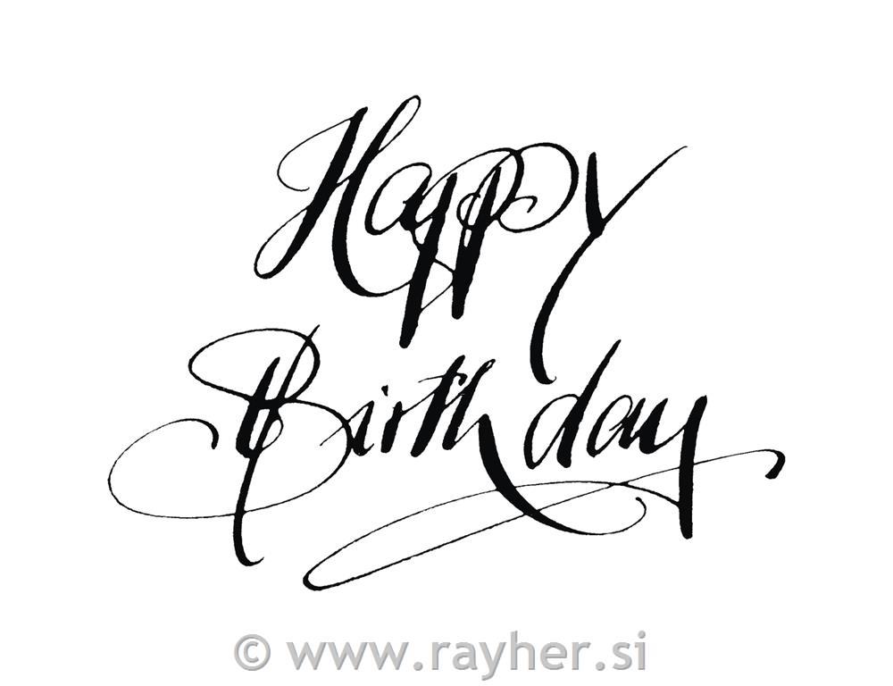 W. stamp "Happy Birthday", 6x8cm, item 1