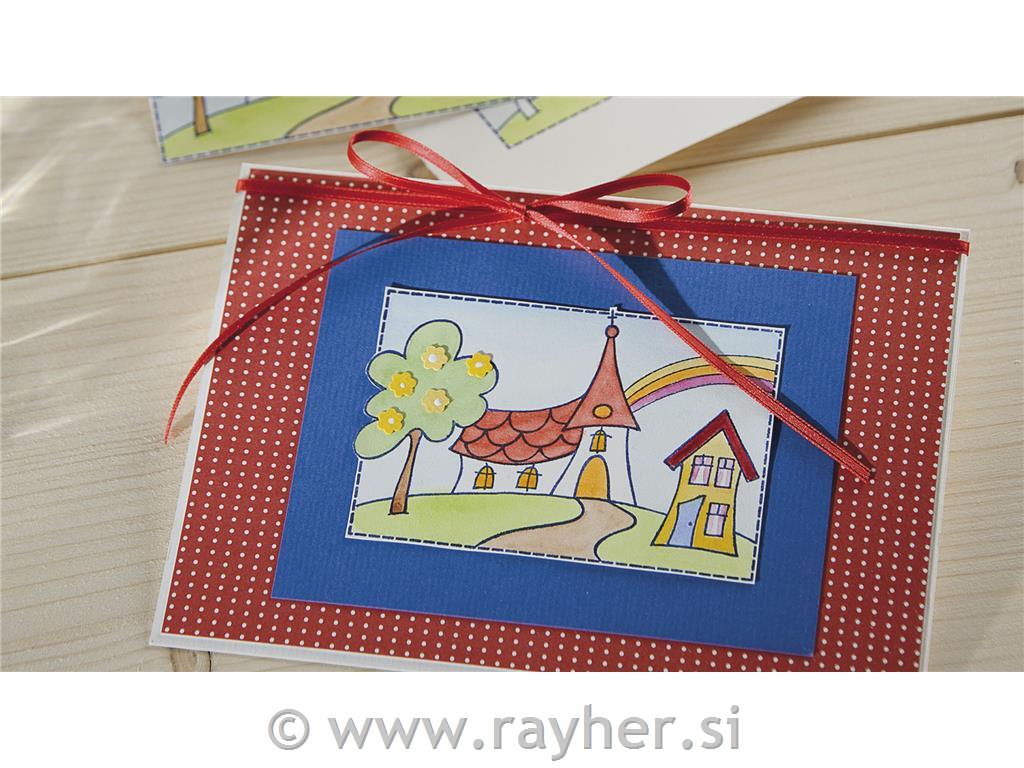 Žig, Cerkev & Mavrica, 7x10 cm