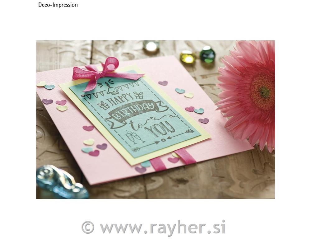Štampiljka "Happy Birthday", 7x10cm