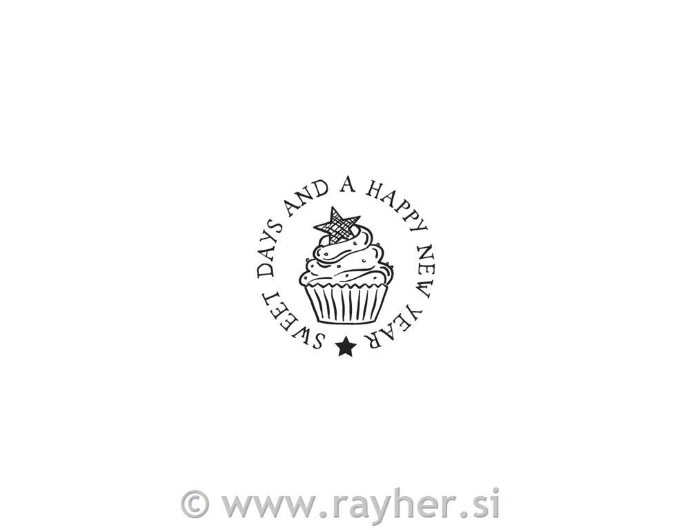 Štampiljka "Kolaček za Novo leto", 3cm