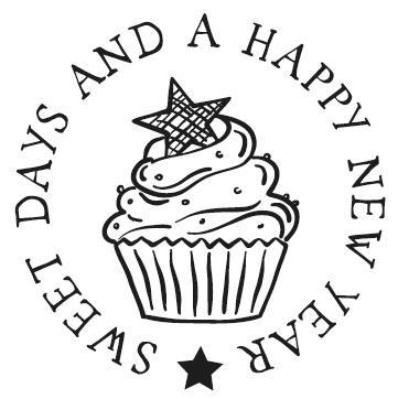 Štampiljka "Kolaček za Novo leto", 3cm