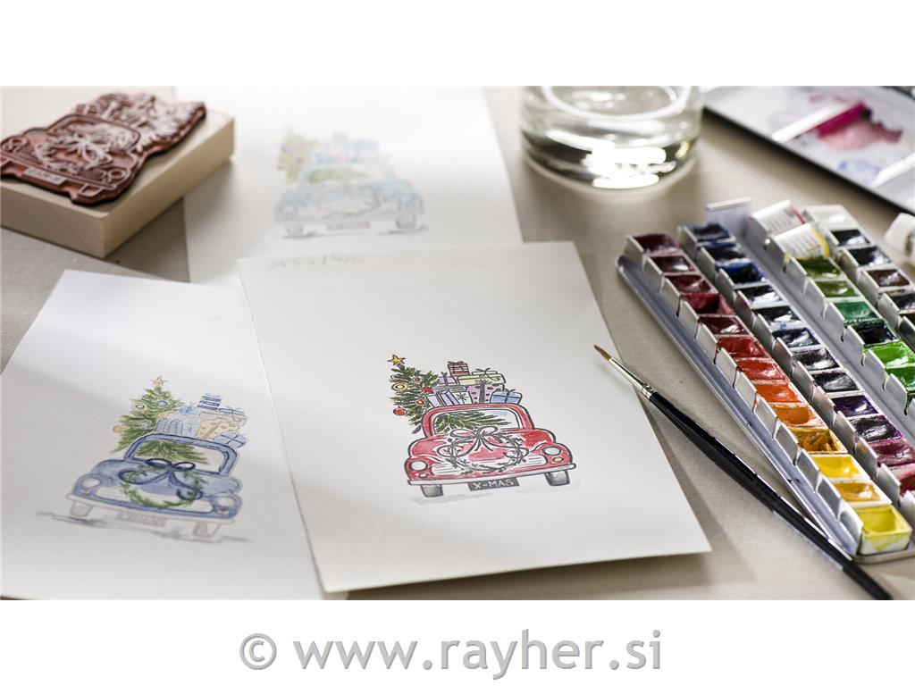 Stamp "Driving Home For Christmas", 7x10cm