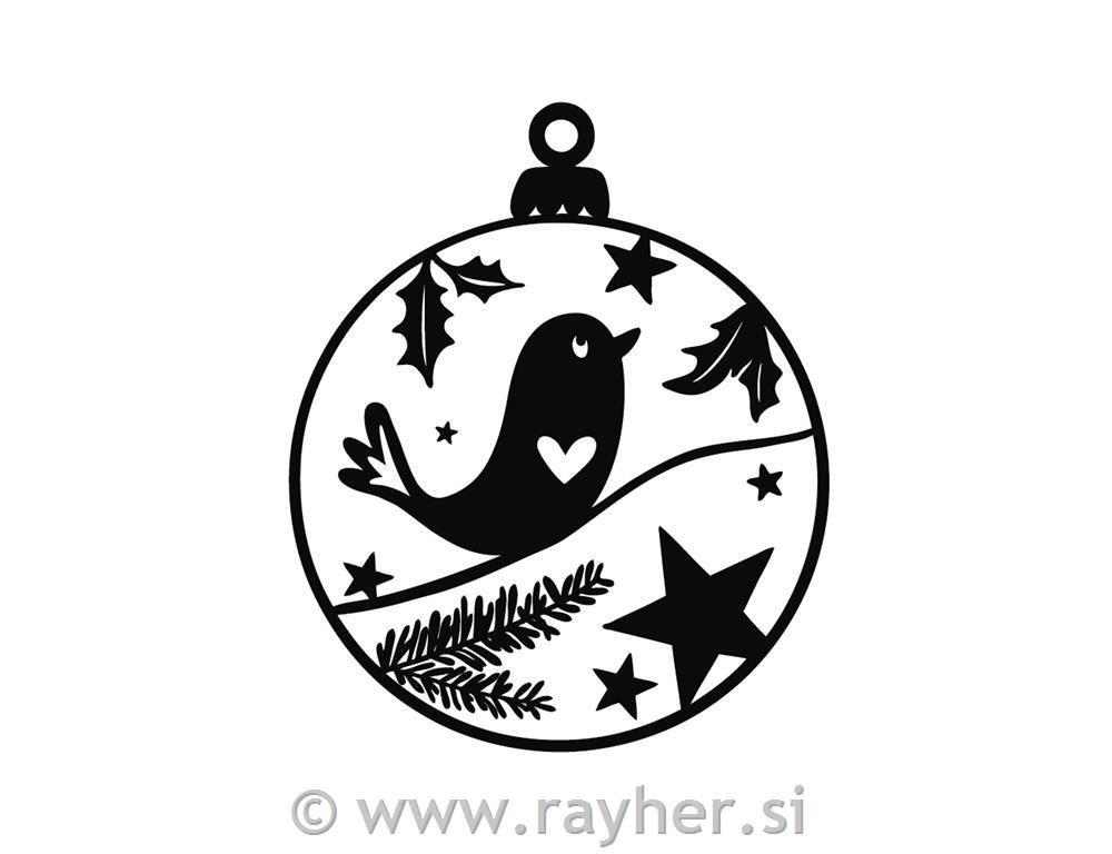 Štampiljka Božični okrasek 6x7 cm