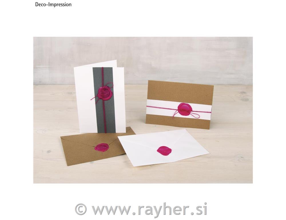 Set za pečat, Obhajilo, Birma, 2.5cm, roza, 1 pečat, 1 vosek