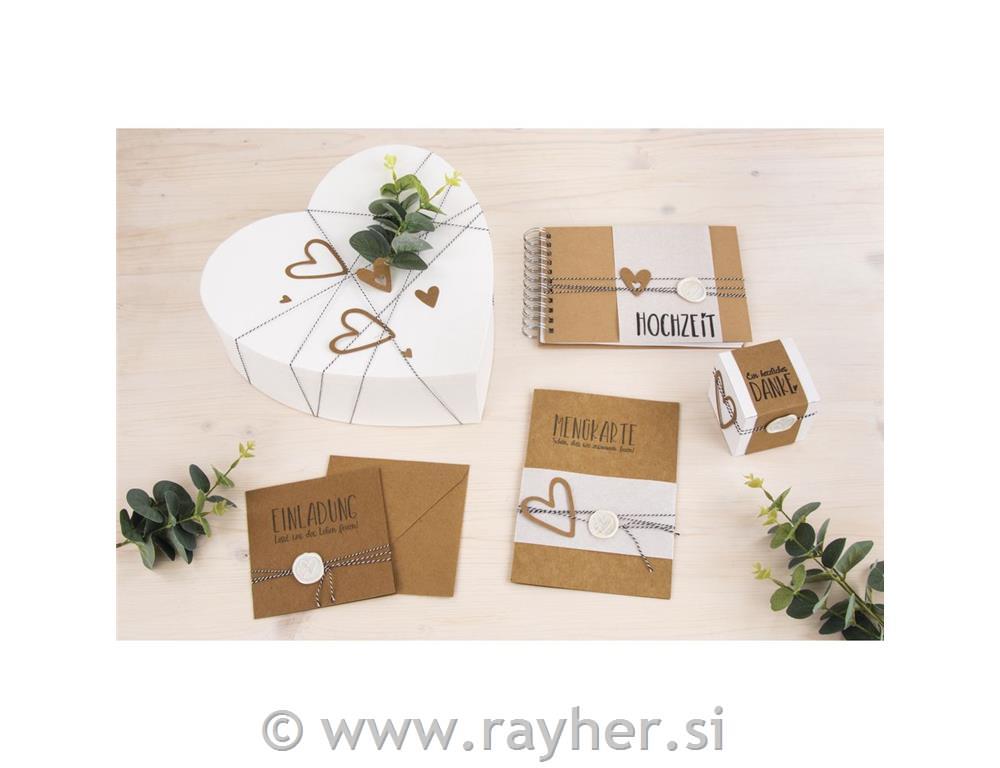 Seal set Hearts, 2.5cm ometallic white1 stamp, 1 wax approx.12g, SB-box 1Set