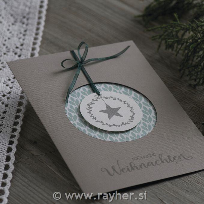 Štampiljka Venček z zvezdo, 6x6cm
