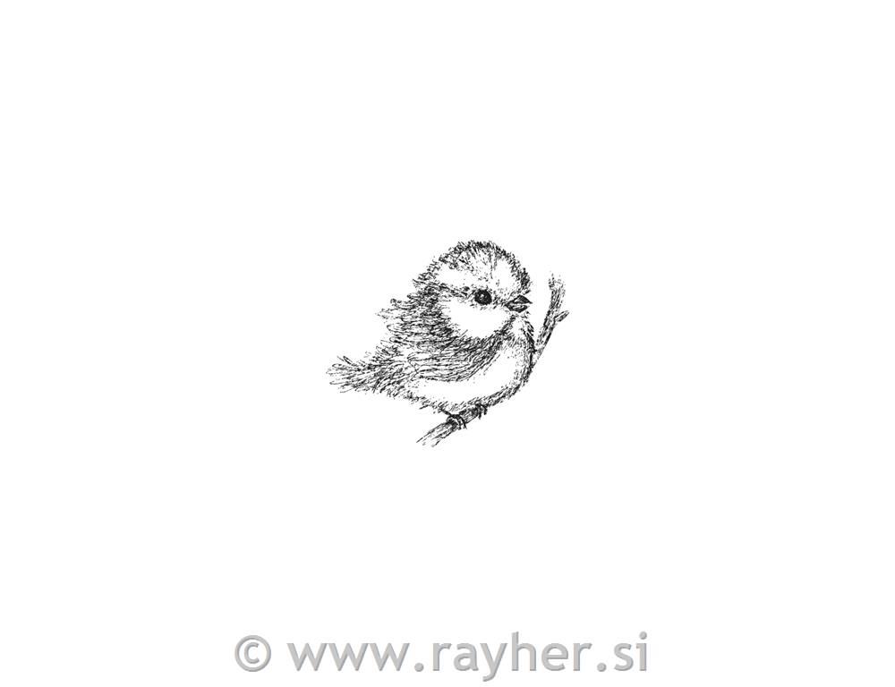 Stamp "Birdie", 3cm o