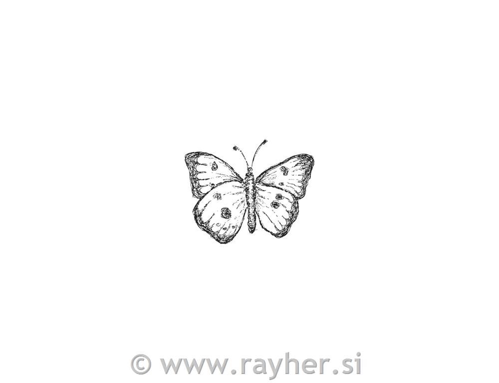 Štampiljka "Metulj", 3 cm