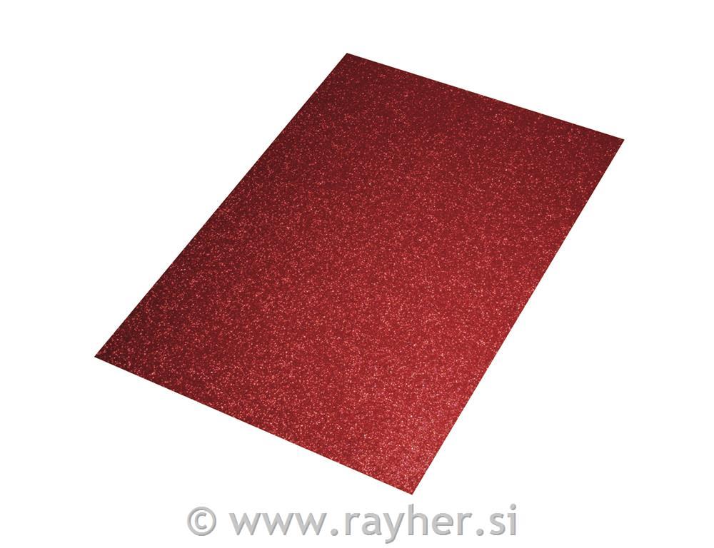 Penasta guma z bleščicami A3, 2 mm, rdeč