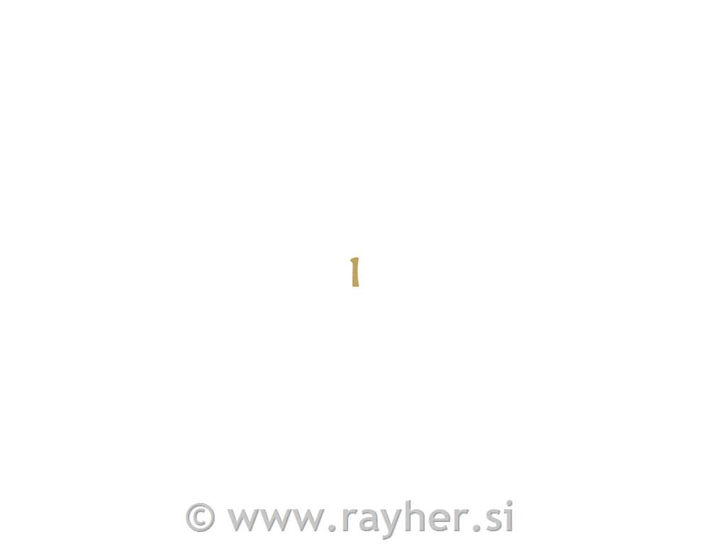 Nalepke: 1, zlate, 10x23cm