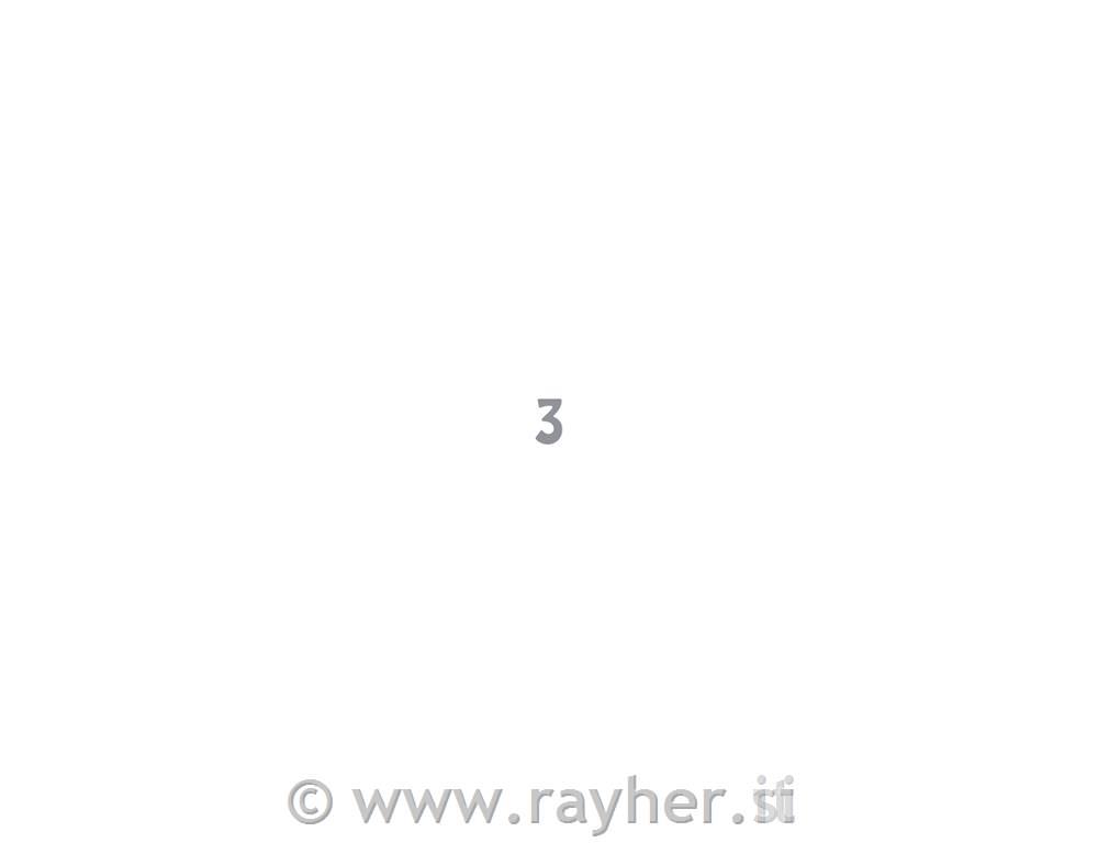 Adhesive number: 3, silver, 10x23cm