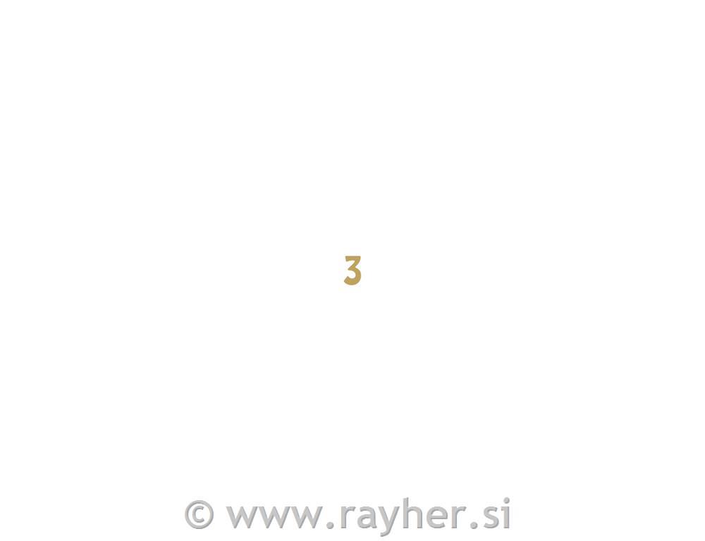 Adhesive number: 3, gold, 10x23cm