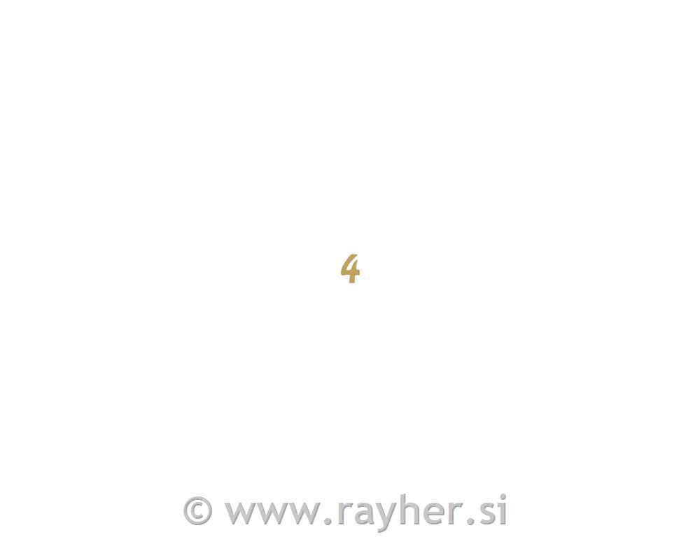 Nalepke: 4 , zlate, 10x23cm