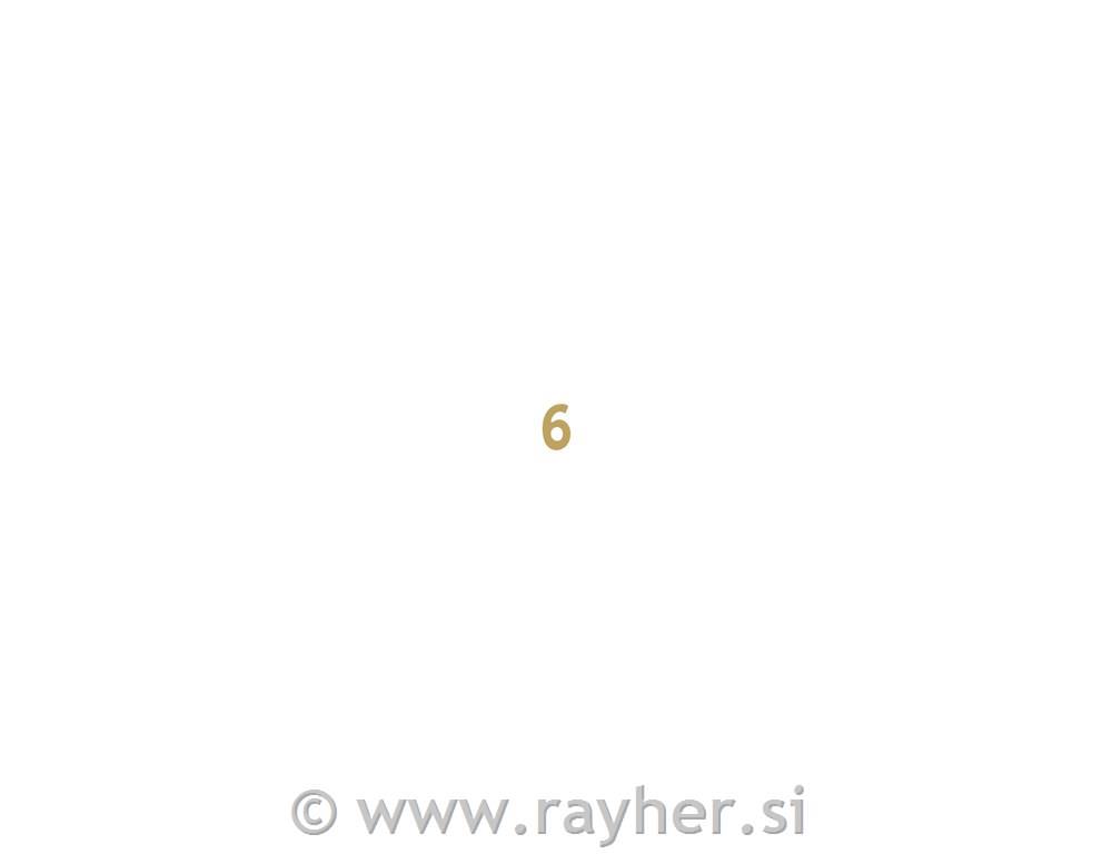 Adhesive number: 6, gold, 10x23cm