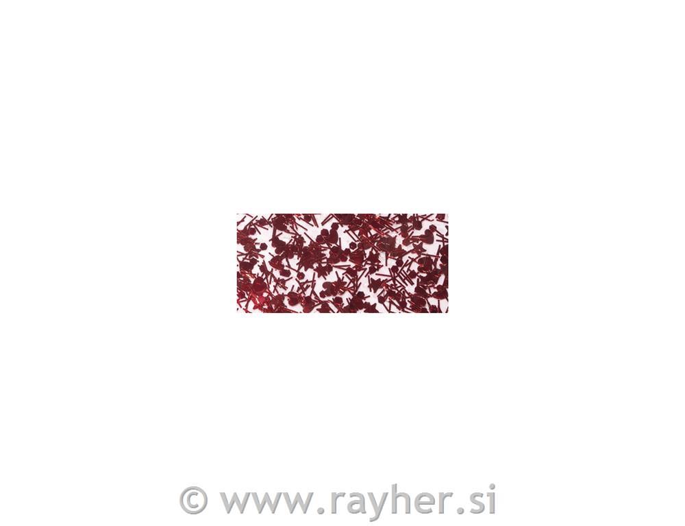 Bleščice v lepilu, nitke, rdeče, 50ml