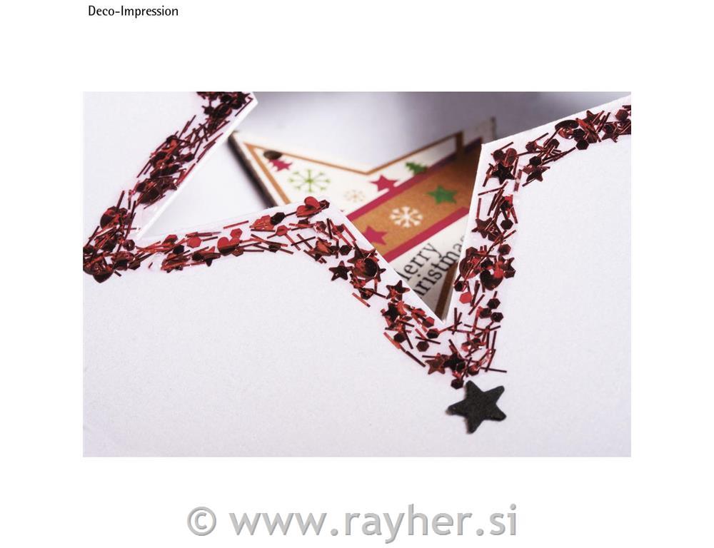 Bleščice v lepilu, nitke, rdeče, 50ml