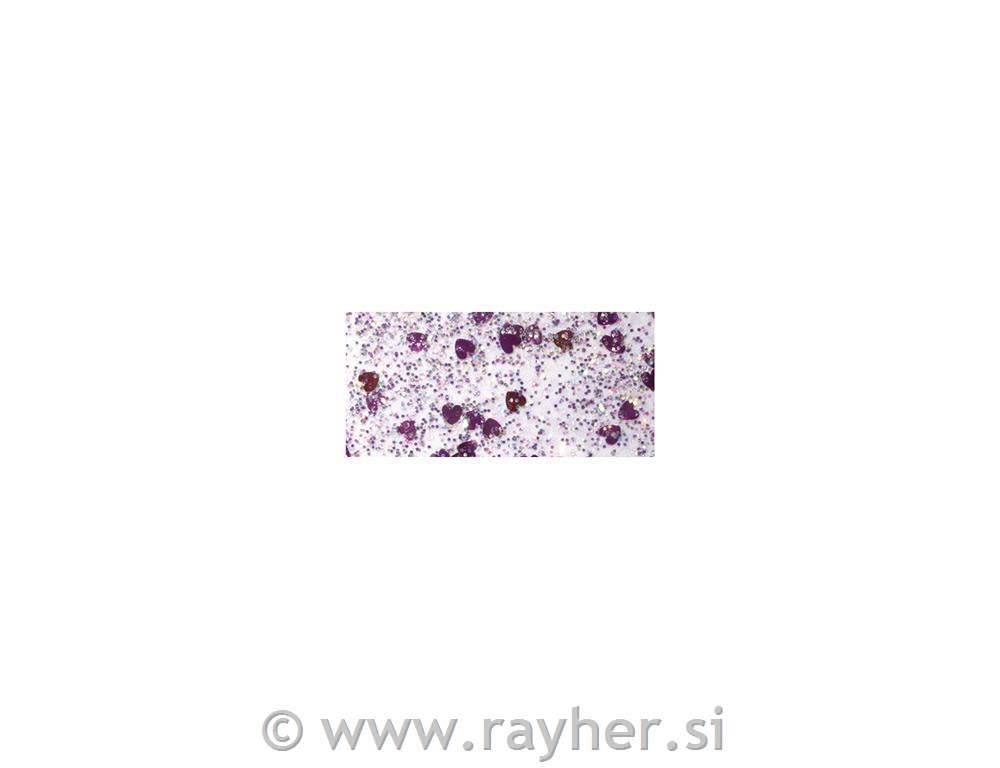 Bleščice v lepilu,srčki, pink/srebrni,50ml