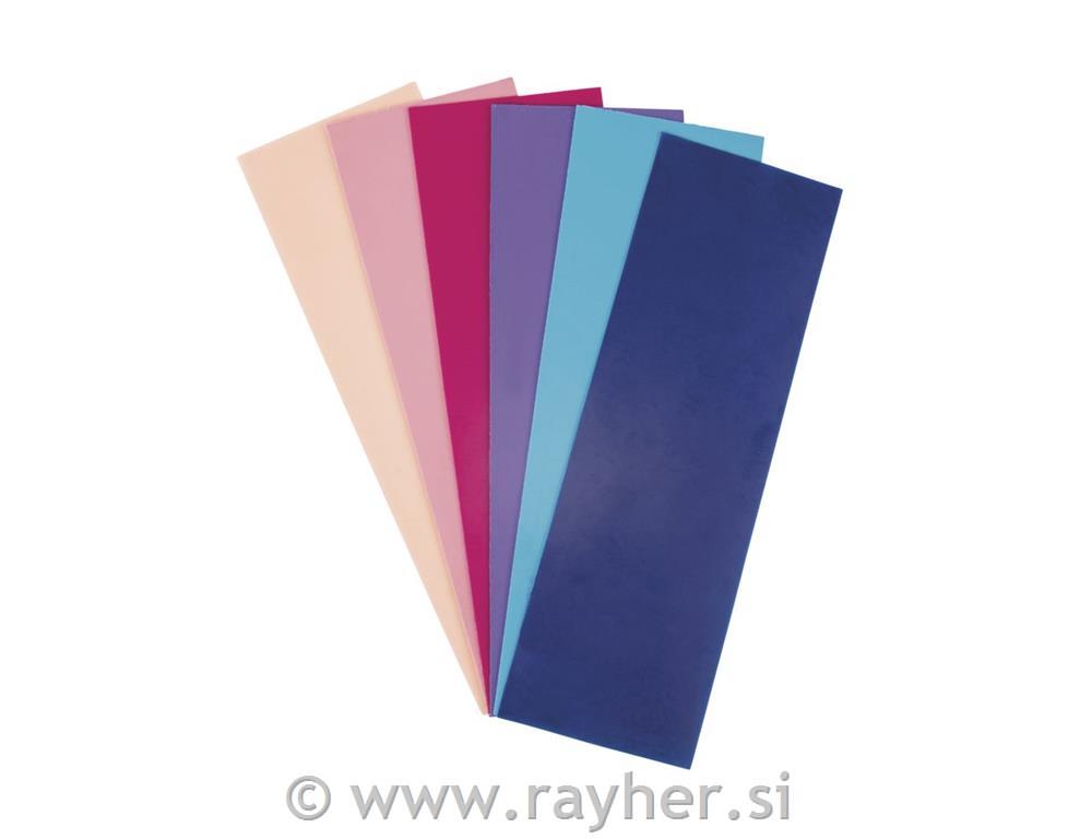 Voščena folija, modni odtenki, 6 barv, 20x6,5 cm