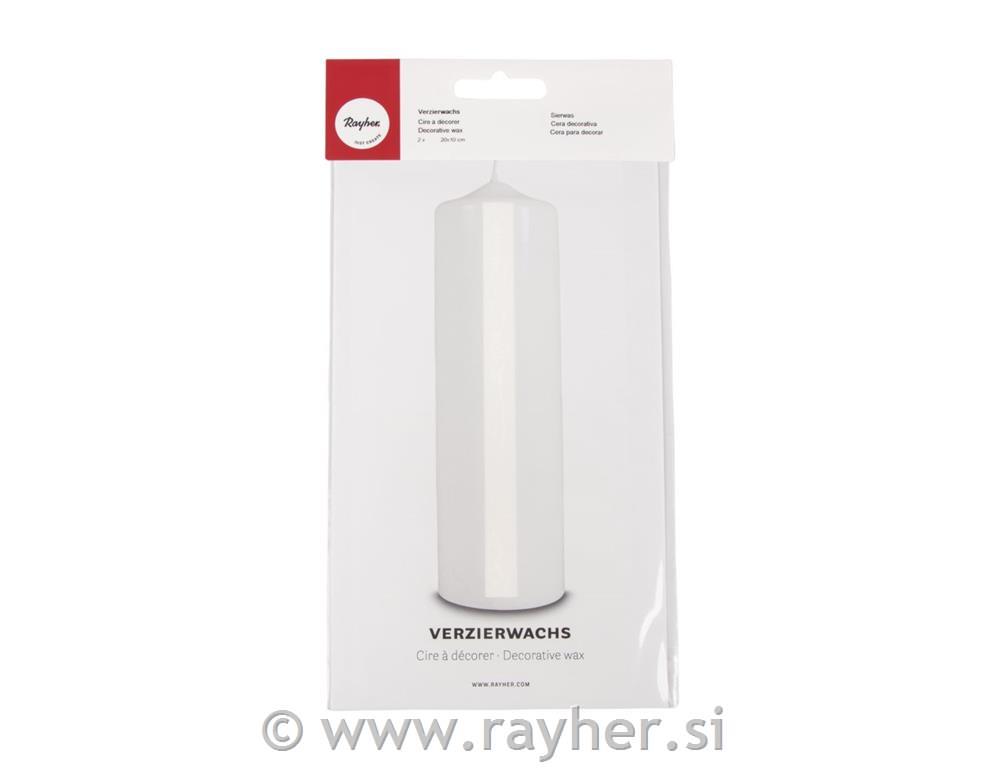 Voščena folija za dekoracijo, 20x10 cm, bela, 2 kom.