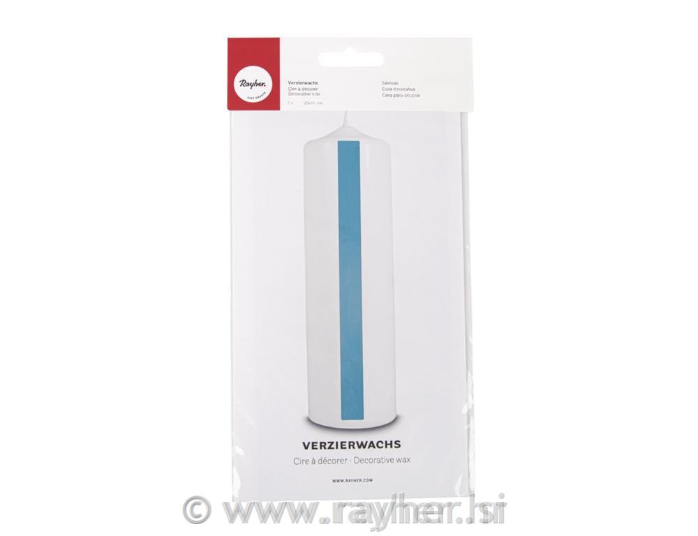 Voščena folija za dekoracijo, 20x10 cm, turkizna, 2 kom.