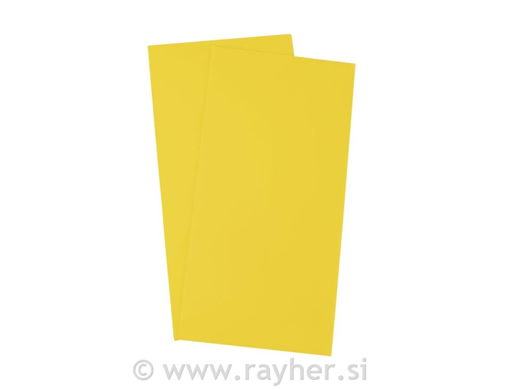 Voščena folija za dekoracijo, 20x10 cm, rumena, 2 kom.