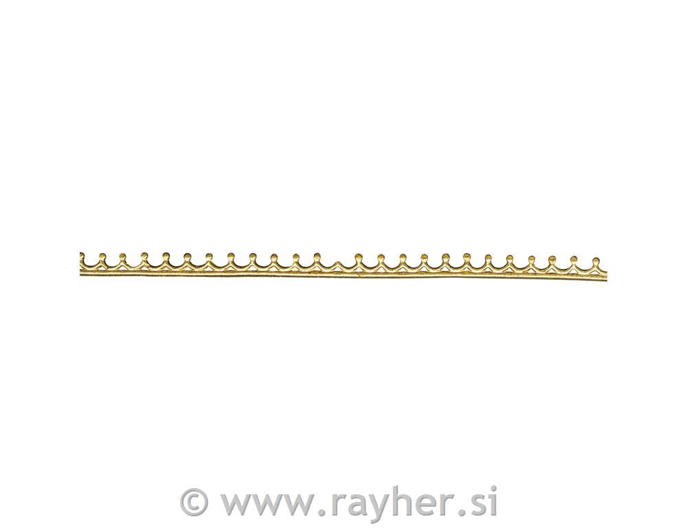 Voščene bordure, 19 cm, zlata, 2 kom.