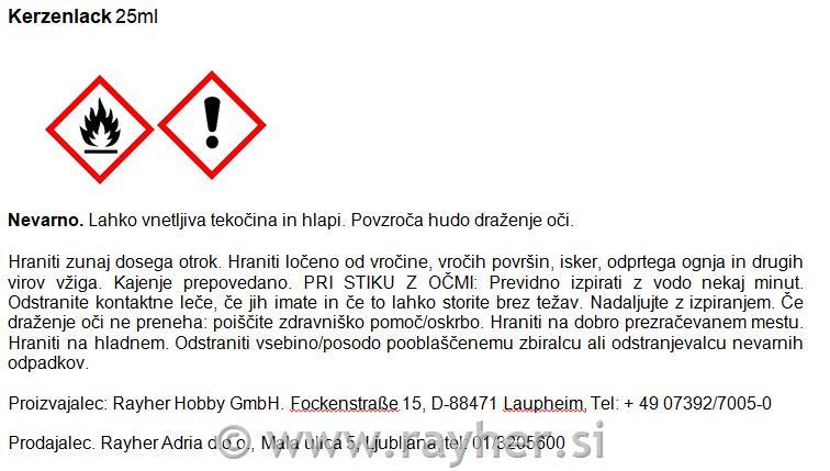 Lak za sveče s sijajem, 25 ml