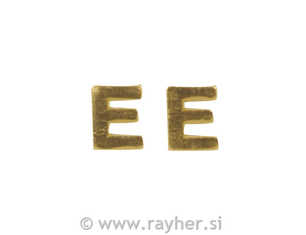 Voščena črka, 9 mm, E, zlata, 2 kom.