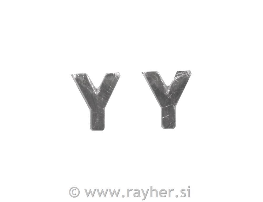 Wax letters, 9 mm, Y, silver, tab-bag 2