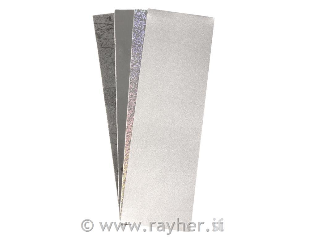 Voščena folija, srebrni toni, 20x6,5 cm