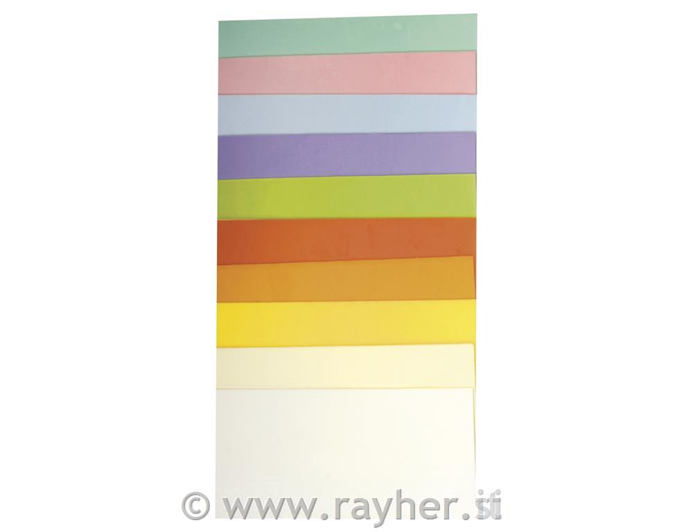 Voščena folija, pastelni toni, 10x6,5 cm, 10 barv