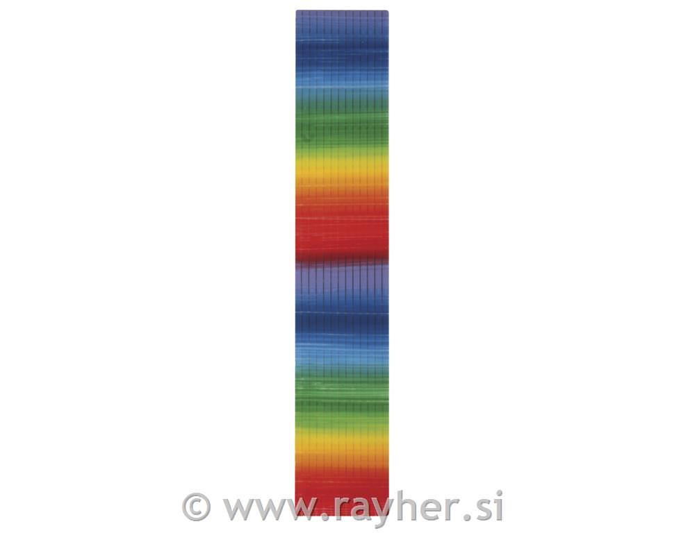 Wax foil rainbow flat stripes, 220x3mm,