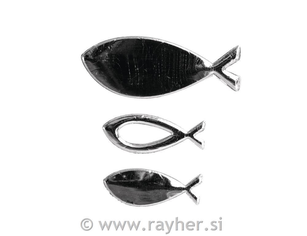 Wax motif Fishessilverassorted, 2.4-4cm, tab-bag 3pcs