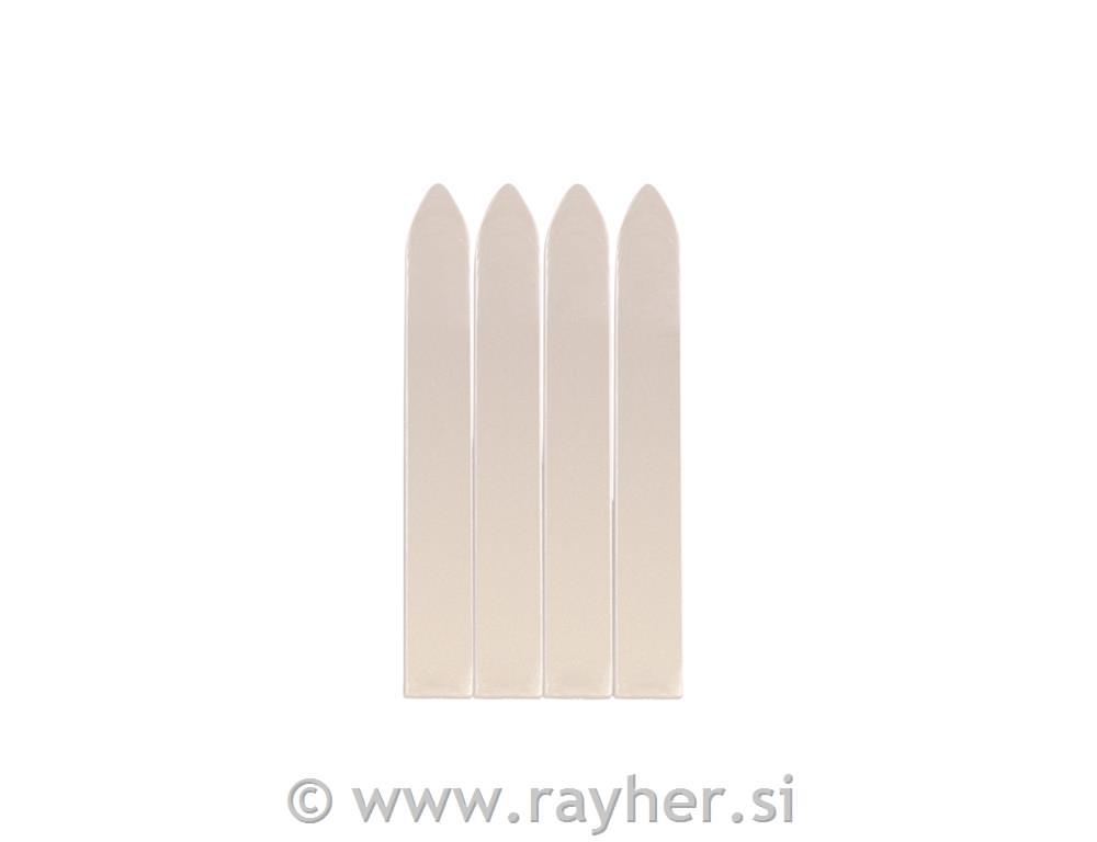 Sealing waxmetallic whiteSticks, each of 12g, tab-box 4 pcs