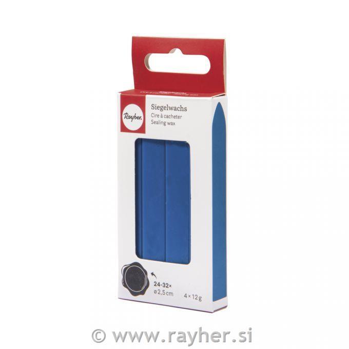 Pečatni vosek, moder, 4 x 12g